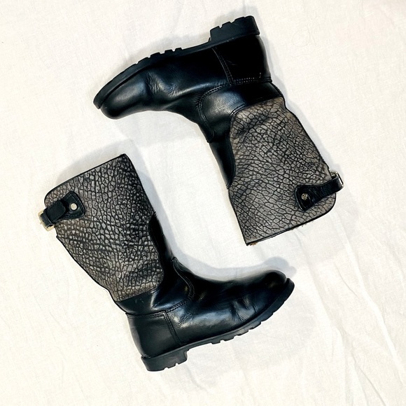 Tory Burch Fur Lined Leather Winter Boots Like New  Size 6.5 - Picture 3 of 12